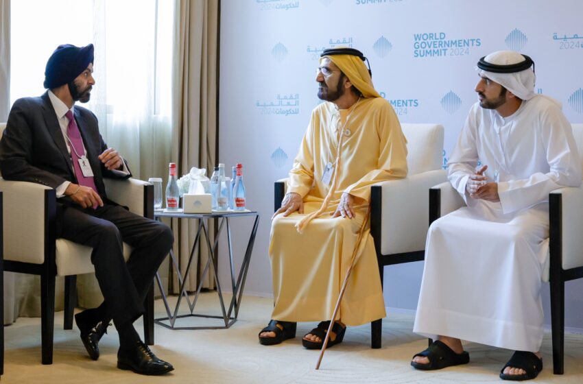  Mohammed bin Rashid meets with President of World Bank Group at WGS 2024