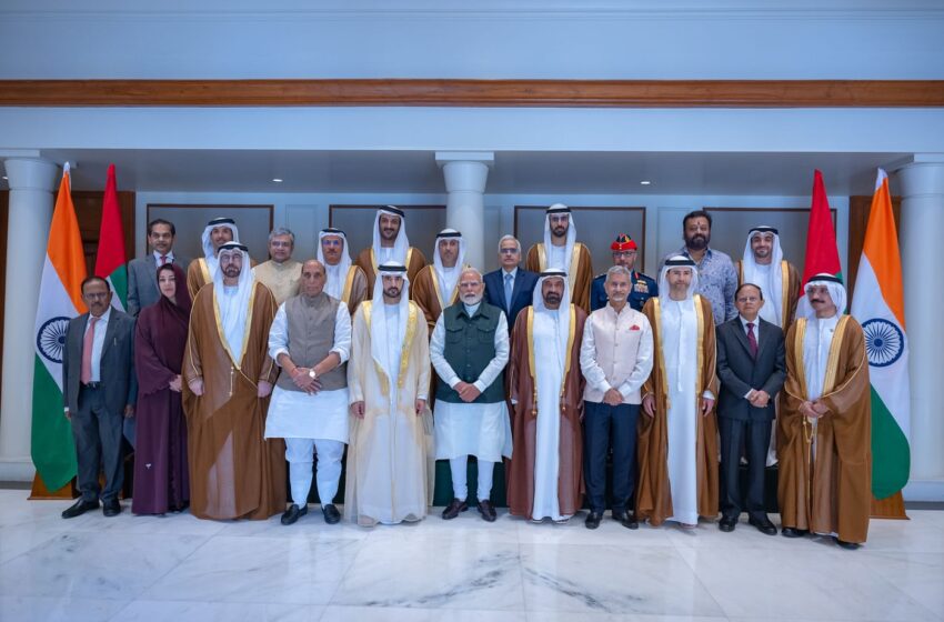 Hamdan bin Mohammed meets with Indian Prime Minister to discuss future of bilateral partnership